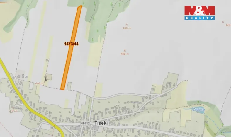 Prodej pole, Tísek, 1163 m2