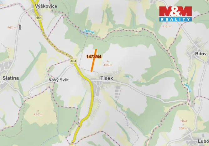 Prodej pole, Tísek, 1163 m2