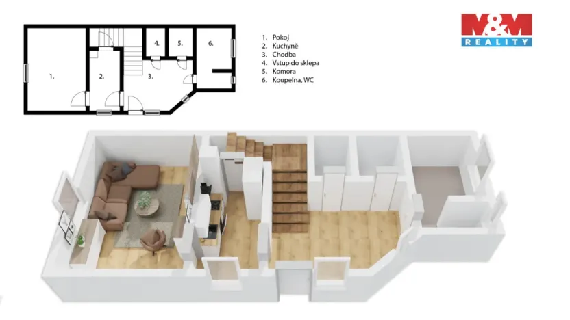 Prodej rodinného domu, Zlonice, Palackého, 80 m2