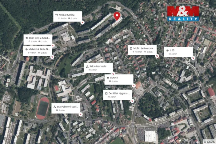 Pronájem bytu 1+1, Jirkov, Generála Svobody, 47 m2