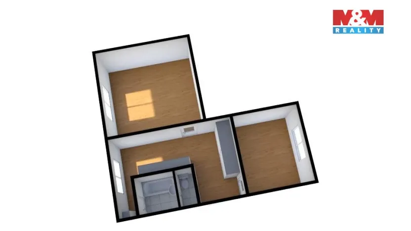 Prodej bytu 2+1, Klášterec nad Ohří, Školní, 50 m2