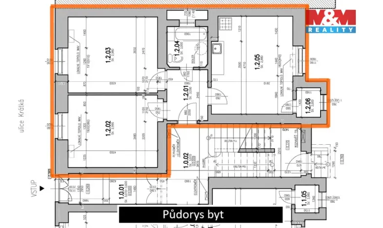 Prodej bytu 2+1, Praha - Strašnice, Krátká, 60 m2
