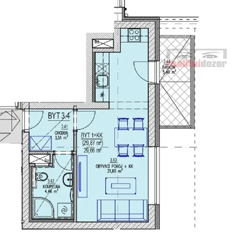 Pronájem bytu 1+kk, Brno, Křepelčí, 38 m2