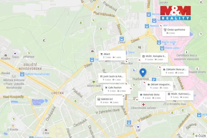 Prodej bytu 4+kk, Praha - Krč, Hurbanova, 77 m2