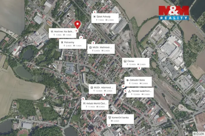 Pronájem bytu 1+kk, Čáslav - Čáslav-Nové Město, Pražská, 21 m2