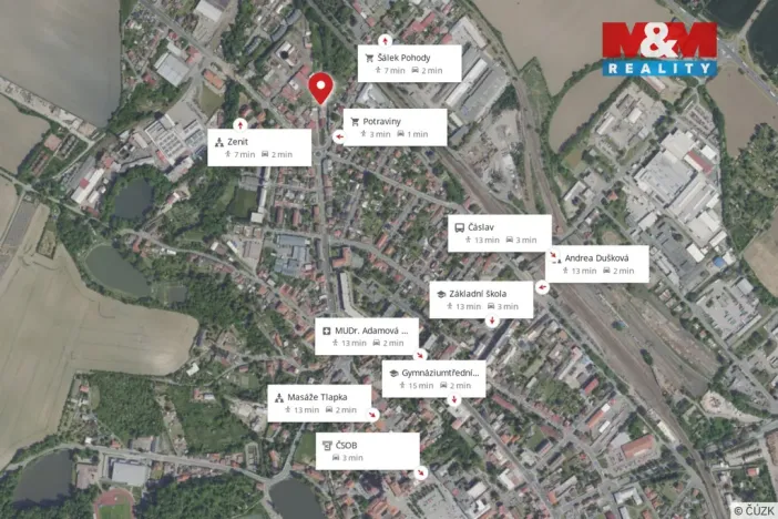 Pronájem bytu 1+kk, Čáslav - Čáslav-Nové Město, Pražská, 21 m2