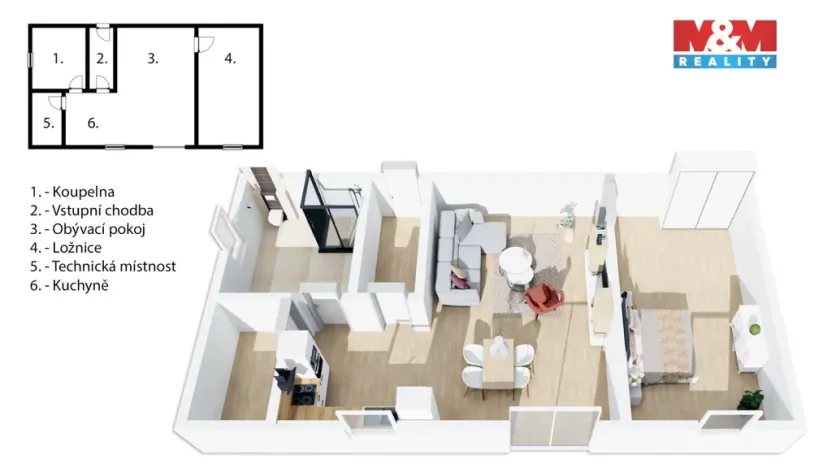 Prodej bytu 2+kk, Slatiňany, Na Ostrově, 79 m2