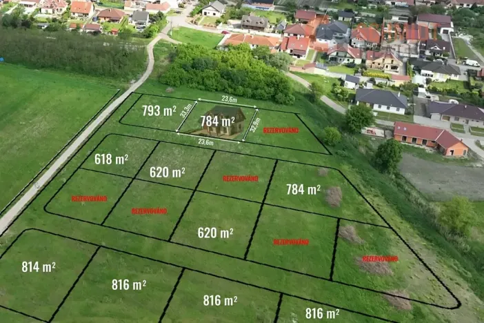 Prodej pozemku pro bydlení, Březí, 784 m2