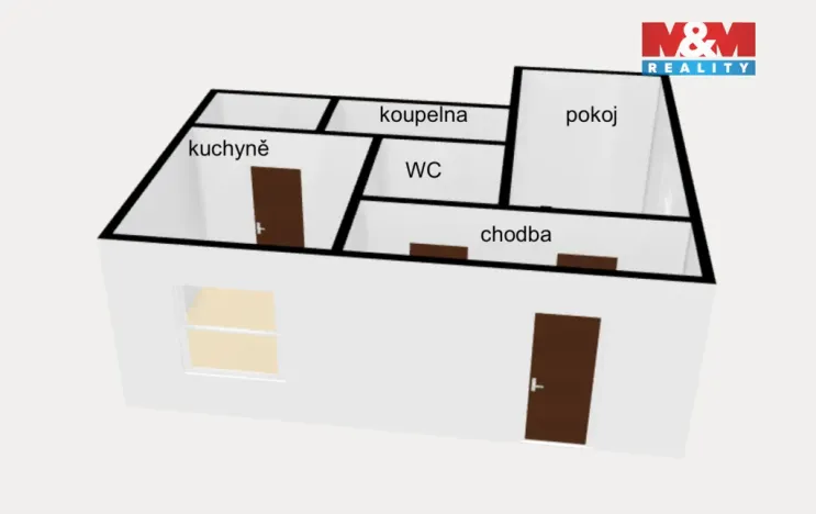 Pronájem bytu 2+kk, Nové Město nad Metují, Družební, 45 m2