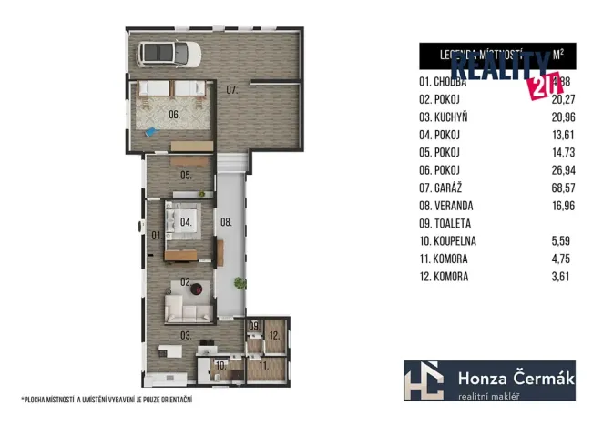 Prodej rodinného domu, Jaroměřice, 108 m2