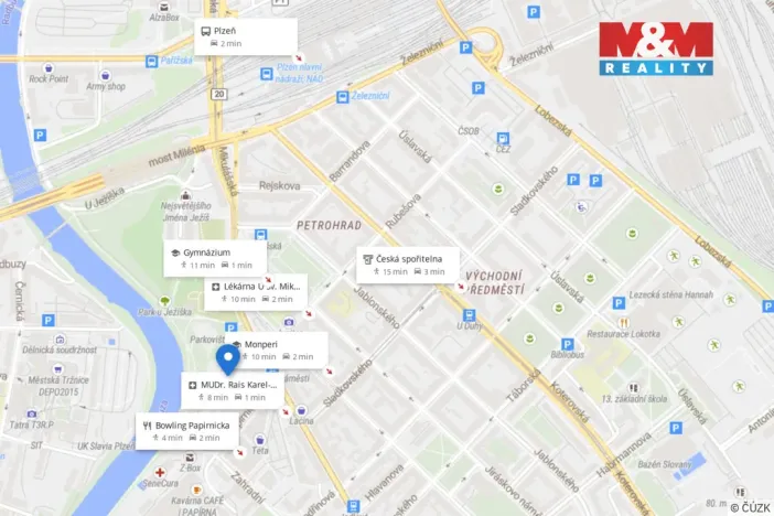 Prodej bytu 1+kk, Plzeň - Východní Předměstí, Slovanská, 39 m2