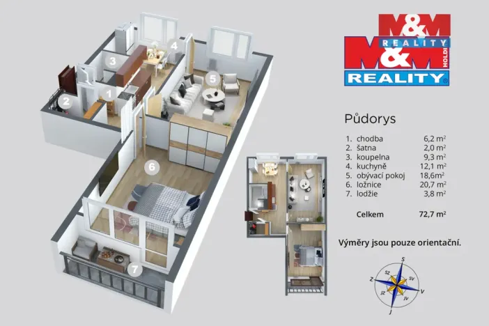 Prodej bytu 2+1, Bílina - Teplické Předměstí, Sídliště Za Chlumem, 63 m2
