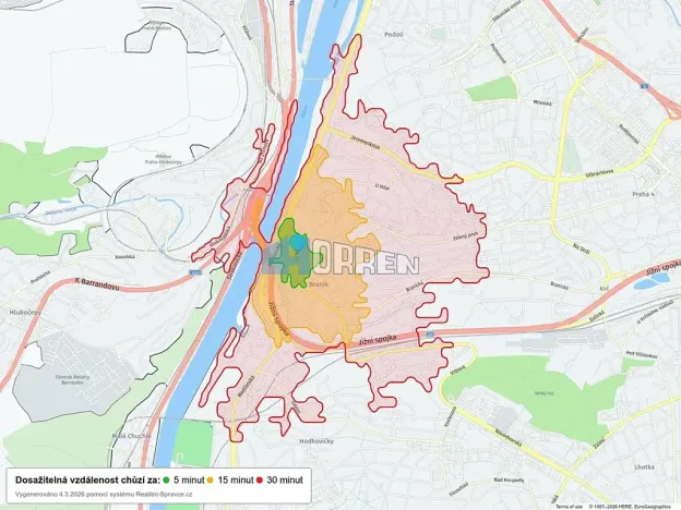 Pronájem bytu 2+kk, Praha - Braník, Ke Krči, 40 m2