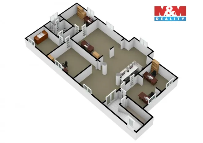 Pronájem kanceláře, Kladno, Pavlisova, 140 m2