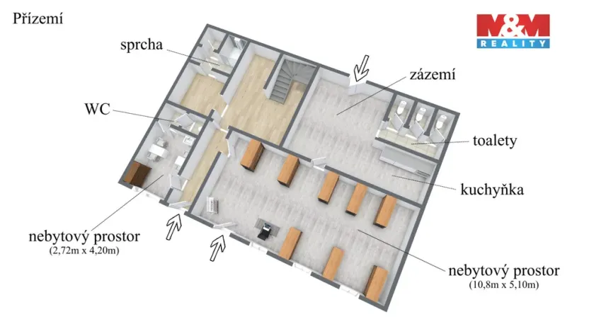 Prodej činžovního domu, Štětí, Mírové nám., 500 m2