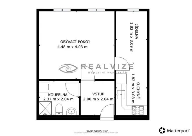 Pronájem bytu 1+1, České Budějovice, Otakarova, 35 m2