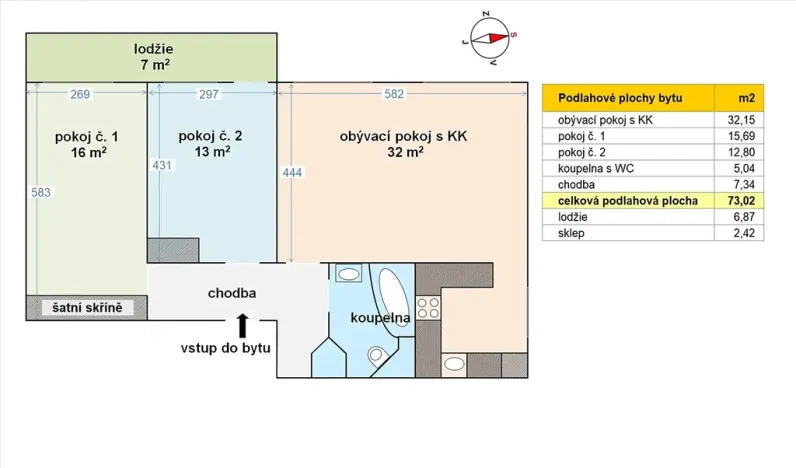 Pronájem bytu 3+kk, Praha - Troja, Písečná, 73 m2