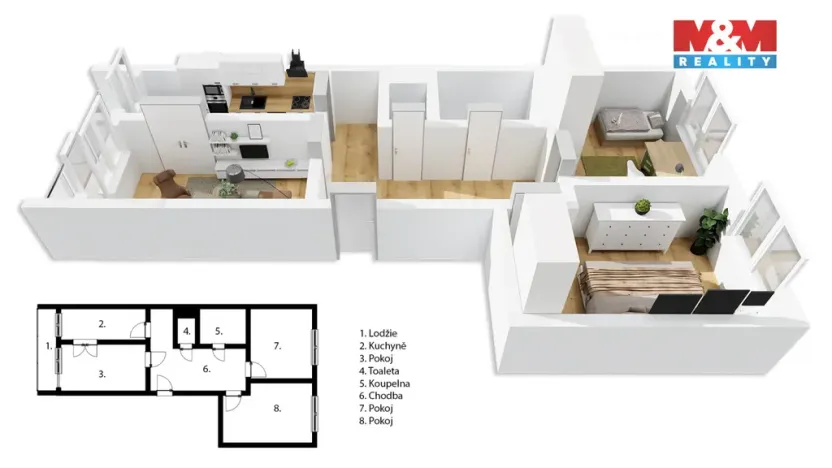 Prodej bytu 3+1, Praha - Bohnice, Vratislavská, 71 m2