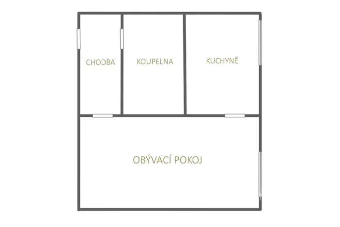 Pronájem bytu 1+1, Most, Růžová, 26 m2