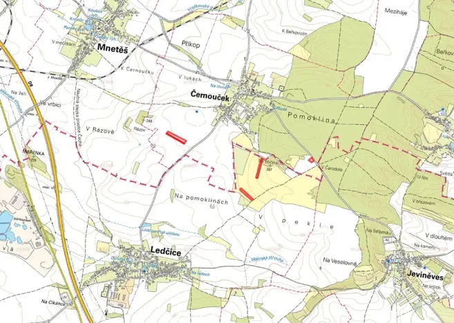 Prodej pole, Černouček, 10080 m2