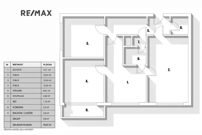 Prodej bytu 3+1, Praha - Malešice, Počernická, 72 m2