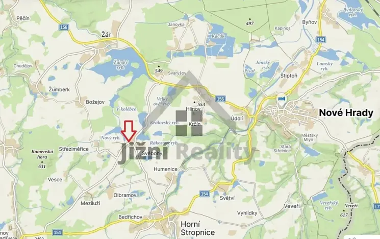 Prodej pozemku pro bydlení, Horní Stropnice, 1350 m2