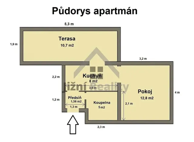 Prodej bytu 1+1, Stožec, 39 m2