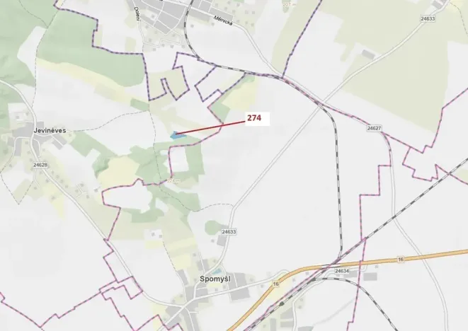 Dražba lesa, Jeviněves, 4557 m2