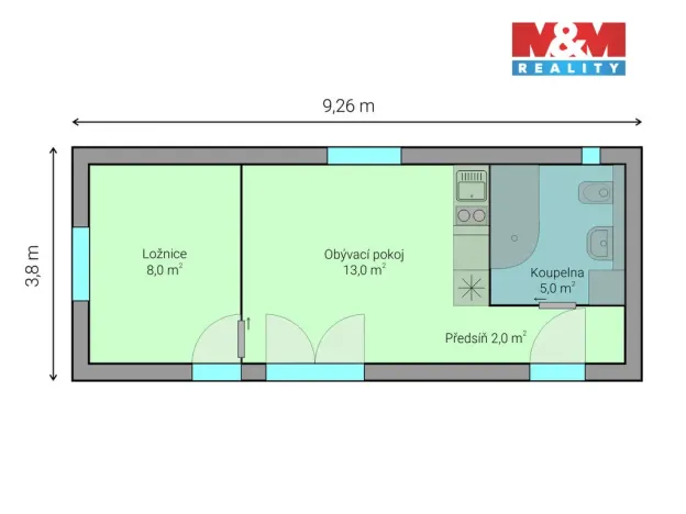 Prodej mobilheimu, Holasice, náměstí Rudé armády, 29 m2