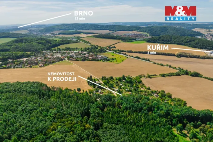 Prodej zahrady, Kuřim, 418 m2