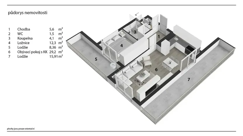 Prodej bytu 2+kk, Pardubice, Na Spravedlnosti, 53 m2