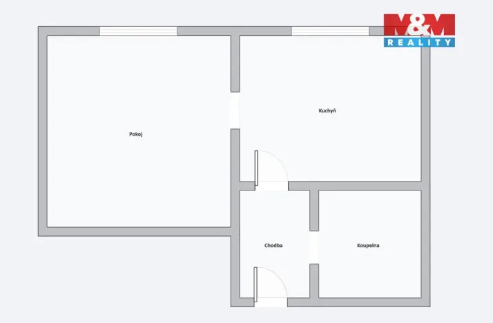Prodej bytu 1+1, Chomutov, Palackého, 36 m2