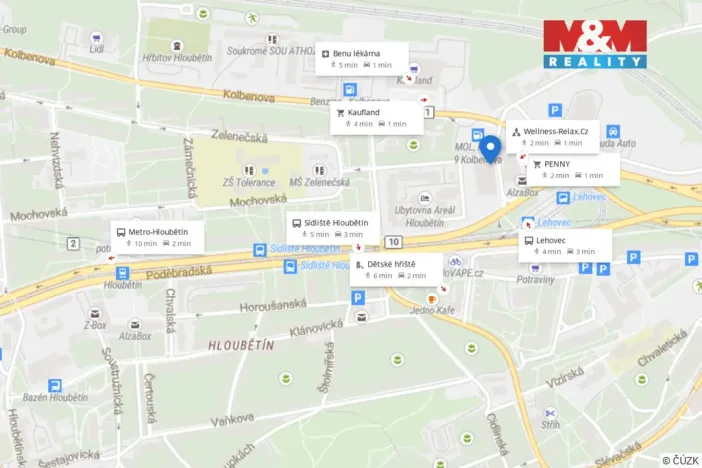 Pronájem bytu 2+kk, Praha - Hloubětín, Lehovecká, 57 m2