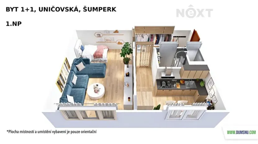 Prodej bytu 1+1, Šumperk, Uničovská, 36 m2