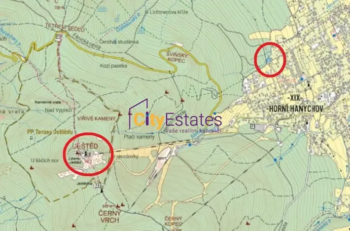 Prodej pozemku pro bydlení, Liberec, Sáňkařská, 1532 m2