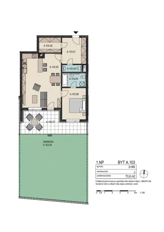 Pronájem bytu 2+kk, Praha - Dolní Chabry, Do rybníčků, 74 m2