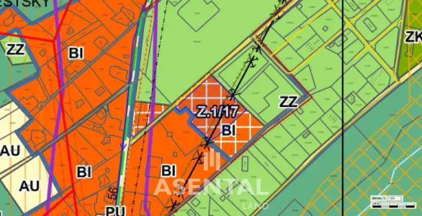 Prodej pozemku, Orlová - Lazy, V Zimném dole, 3287 m2