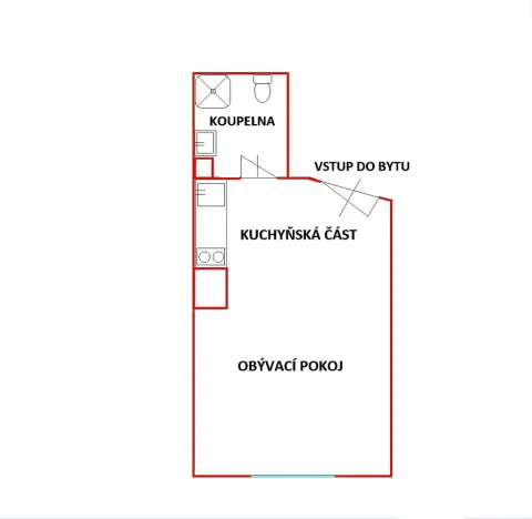 Pronájem bytu 1+kk, Brno, Lidická, 23 m2