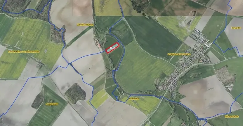 Prodej pole, Záboří nad Labem, 8767 m2