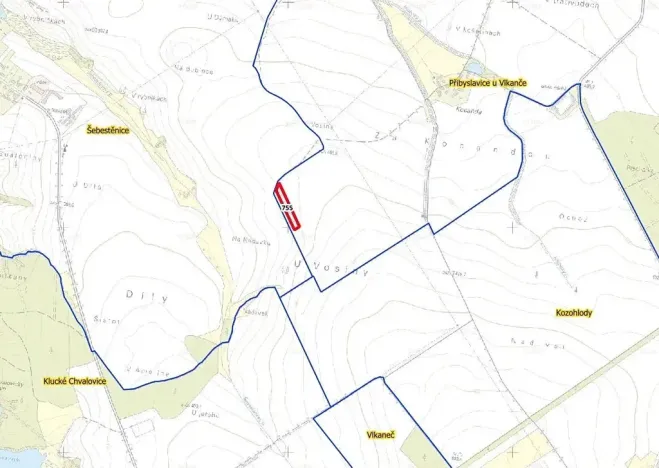 Prodej pole, Vlkaneč, 5400 m2