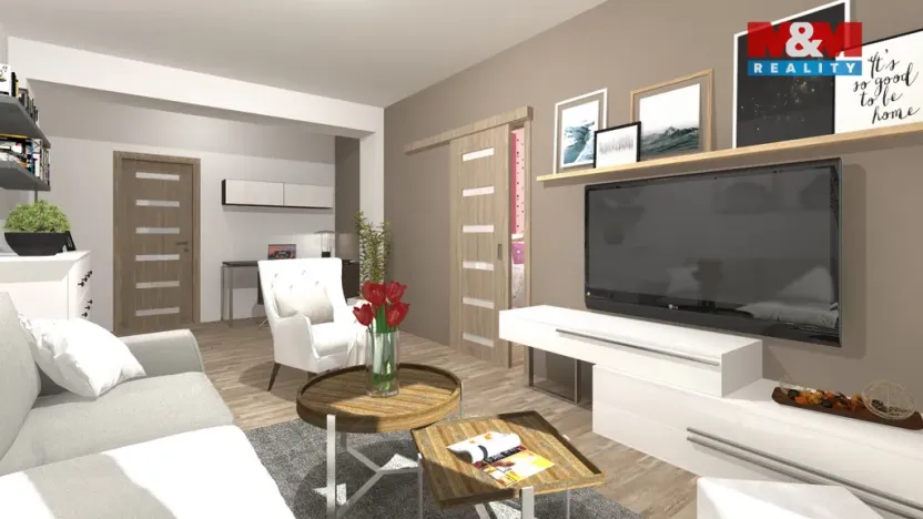 Pronájem bytu 3+1, Kladno - Kročehlavy, Otevřená, 68 m2