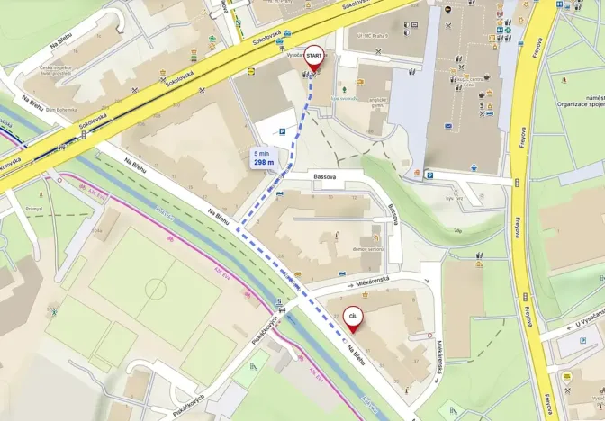 Pronájem bytu 2+kk, Praha - Vysočany, Na břehu, 53 m2