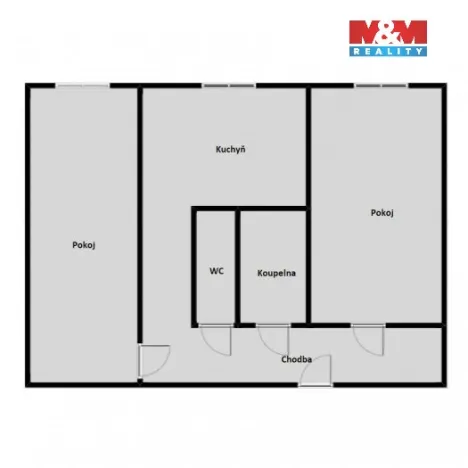 Prodej bytu 2+1, Chomutov, Borová, 60 m2