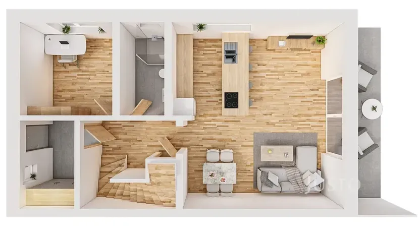 Pronájem rodinného domu, Boršov nad Vltavou, Severní, 121 m2