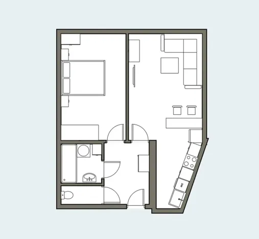 Pronájem bytu 2+kk, Praha - Stodůlky, Wiedermannova, 48 m2