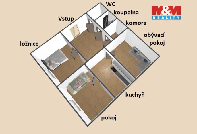 Prodej rodinného domu, Horní Jelení, Sokolova, 95 m2