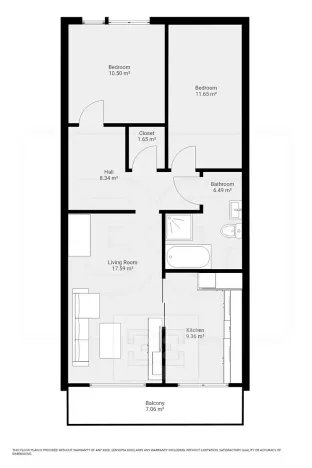 Pronájem bytu 3+1, Praha - Střížkov, Jablonecká, 70 m2
