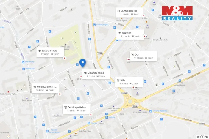 Pronájem bytu 3+1, Teplice - Trnovany, Edisonova, 69 m2