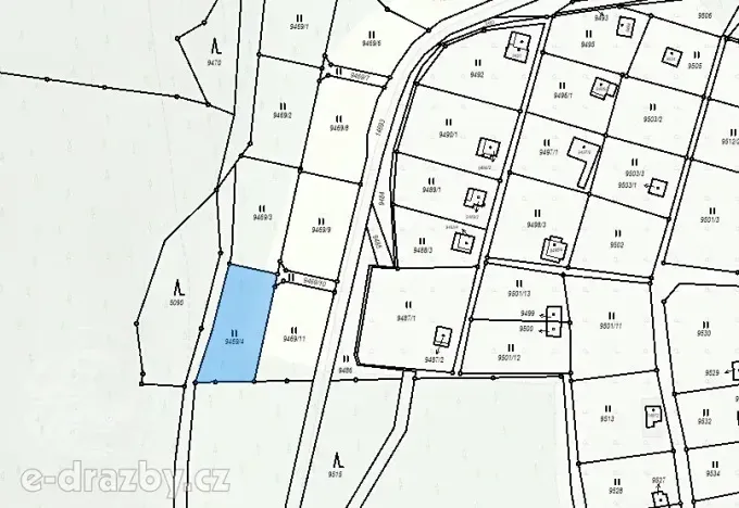 Dražba pozemku, Vamberk, 968 m2