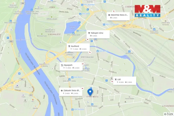 Pronájem bytu 2+1, Děčín - Děčín III-Staré Město, Oblouková, 74 m2